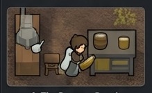 Workflow crop showing the brewery bench for how to make beer rimworld