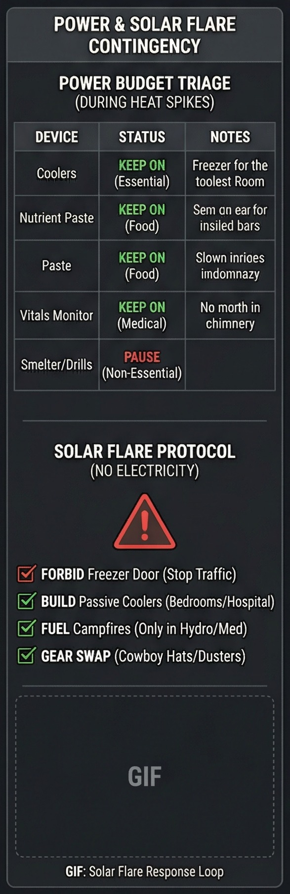 How to survive heat wave RimWorld power and solar flare panel