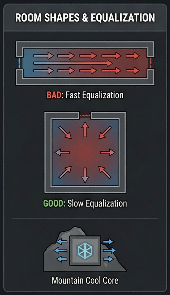 How to survive heat wave RimWorld room shapes and equalization panel