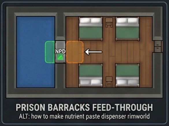Prison feed through layout — how to make nutrient paste dispenser rimworld
