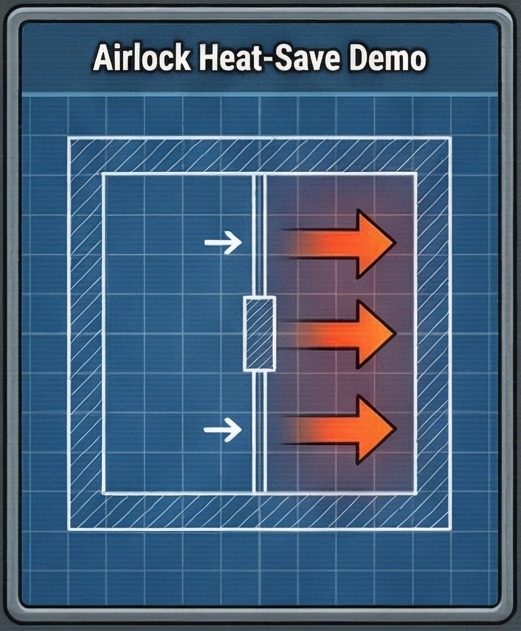 Airlock demo for how to survive cold snap rimworld