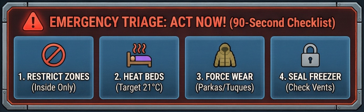 Emergency strip for how to survive cold snap rimworld