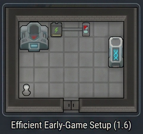 rimworld gene extractor efficient early game setup map