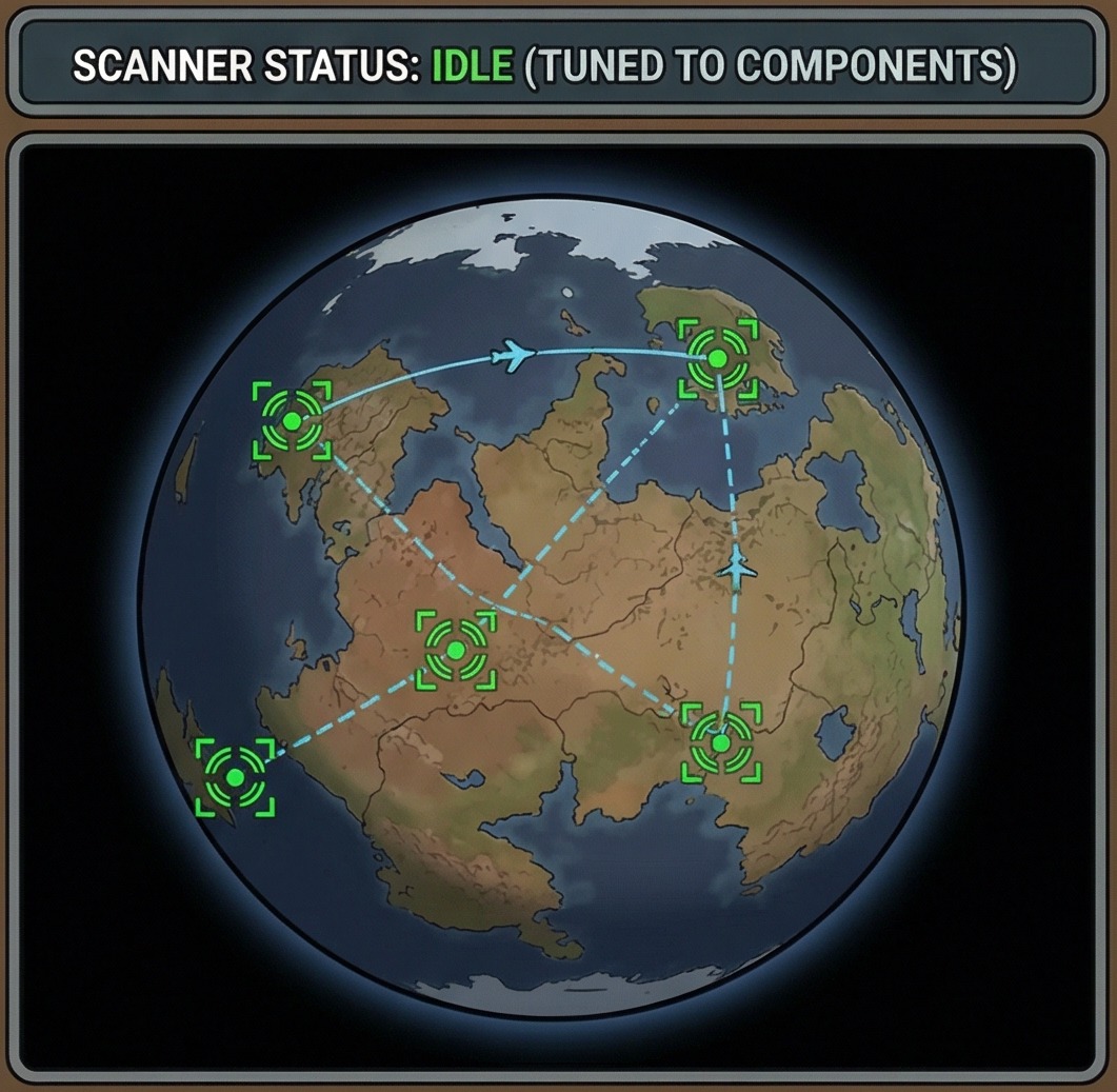 rimworld long range mineral scanner world scan globe
