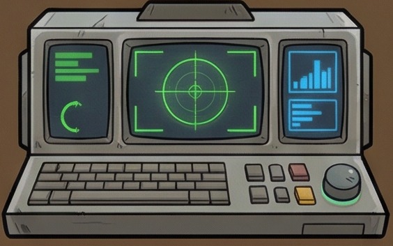 rimworld long range mineral scanner terminal console art