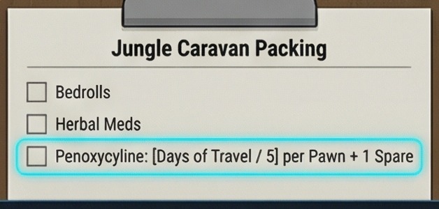 Penoxycyline caravan checklist card