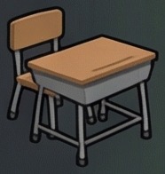 School desk illustration for natural child raising