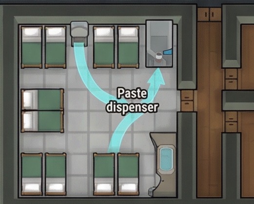 RimWorld children nursery layout illustration