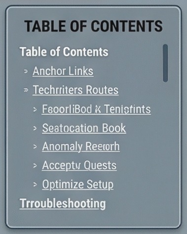 Sidebar contents panel for rimworld how to get books navigation