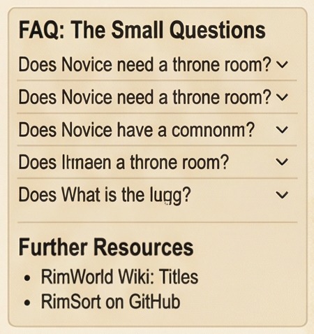 rimworld novice ceremony won't register throne room hero art panel