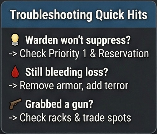 how to reduce slave suppression rimworld troubleshooting card