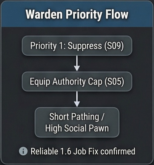 how to reduce slave suppression rimworld warden routine card