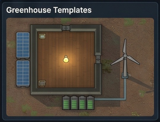 how to make solar generator rimworld greenhouse starter layout with one sun lamp
