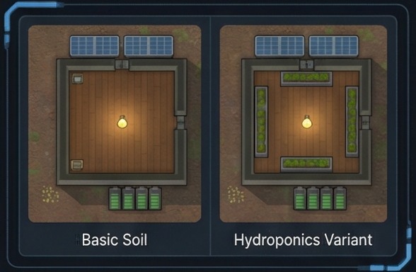 how to make solar generator rimworld basic soil and hydroponics variants