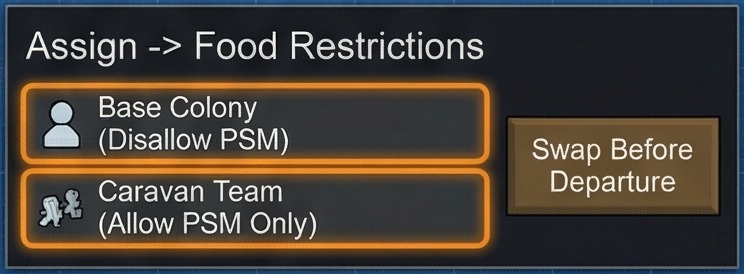 how to make packaged survival meals rimworld food restriction view