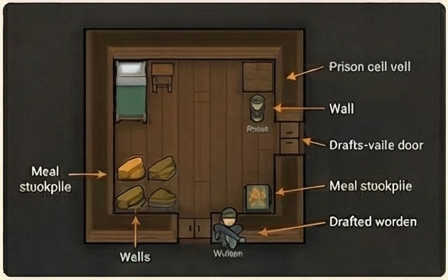 30-second setup panel for how to make prison rimworld