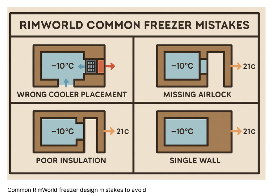RimWorld basic airlock construction showing step-by-step building process