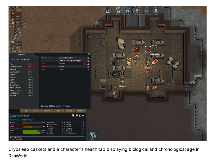 RimWorld Biotech children and life stages interface