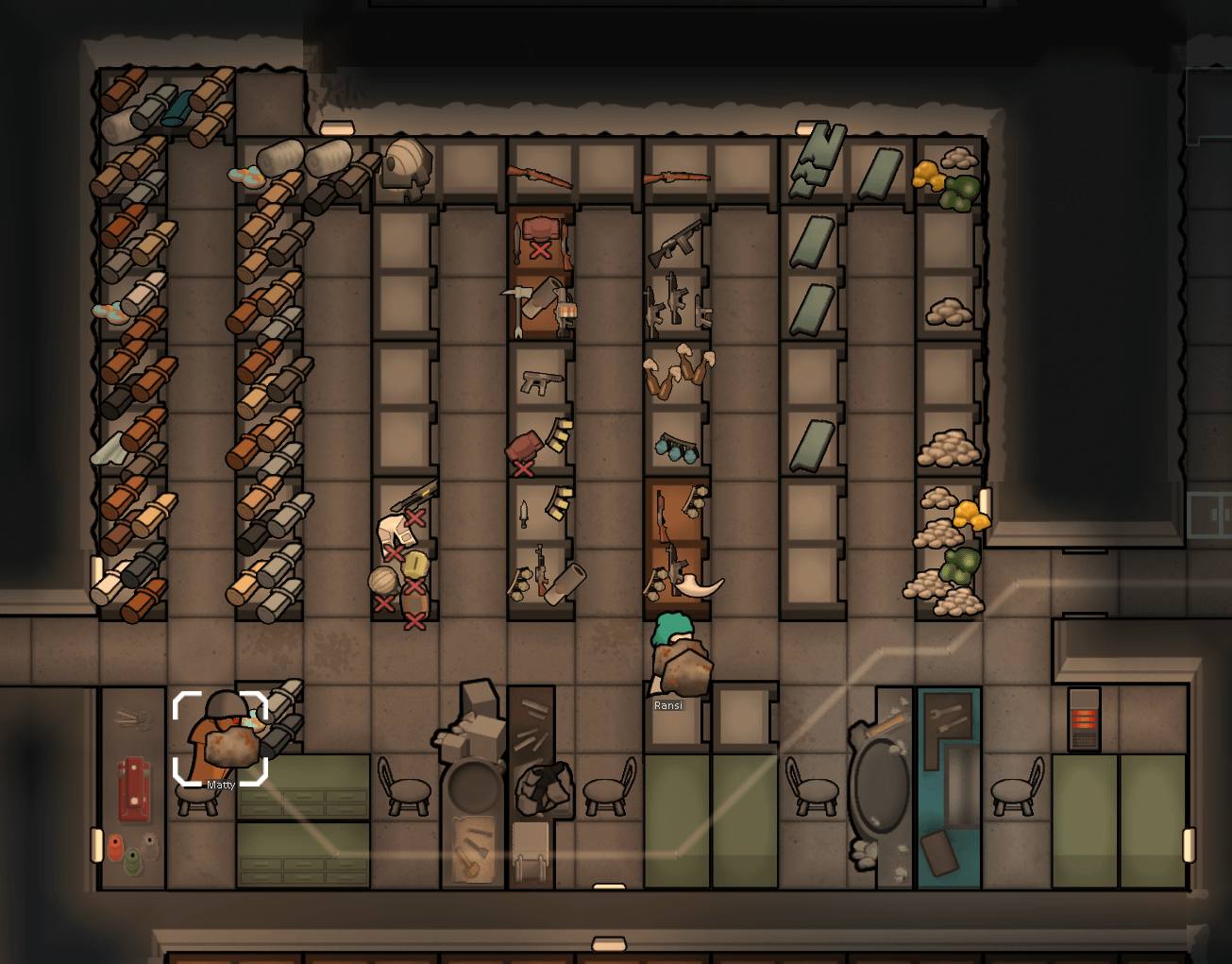 RimWorld raider pathfinding around turret defenses