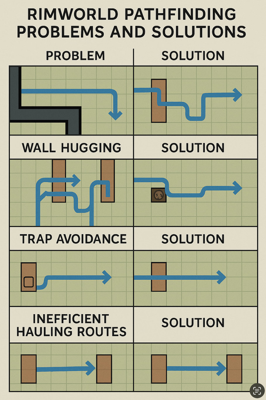 RimWorld colony with many pawns causing pathfinding performance issues